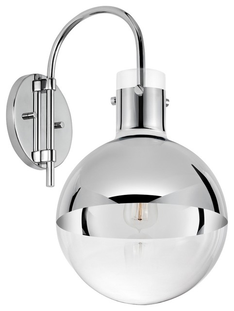 Sonneman Apollo 17 1/2&quot; High Polished Chrome Wall Sconce