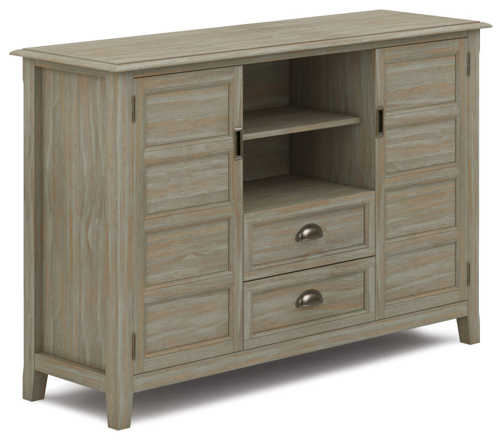 Burlington Solid Wood Tall TV Media Stand For TVs up to 60" Farmhouse Entertainment Centers