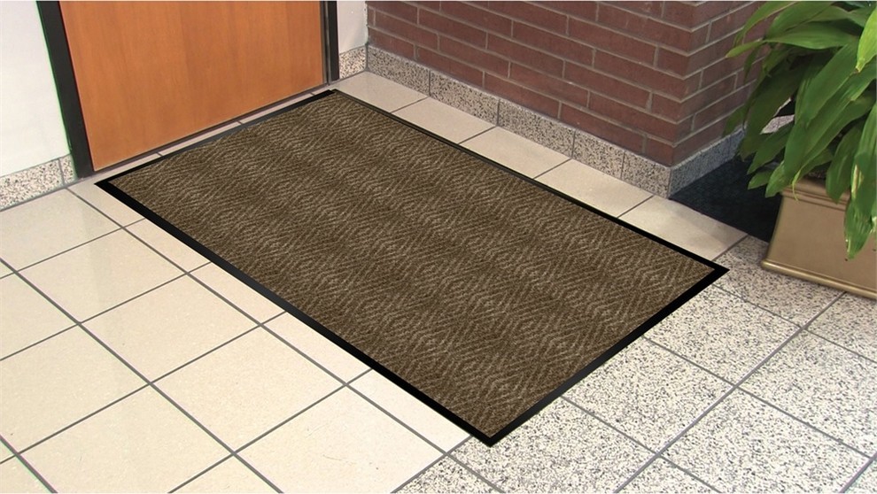 Genuine Joe Dual Rib Carpet Floor Mat, 72 L X 48 W, Polypropylene