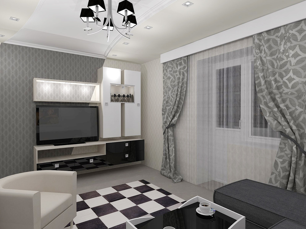 Спальня-гостиная Геометрический уют