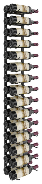 W Series Wine Rack 5 Wall Mounted Metal Wine Rack Kit, Matte Black, 30 Bottles