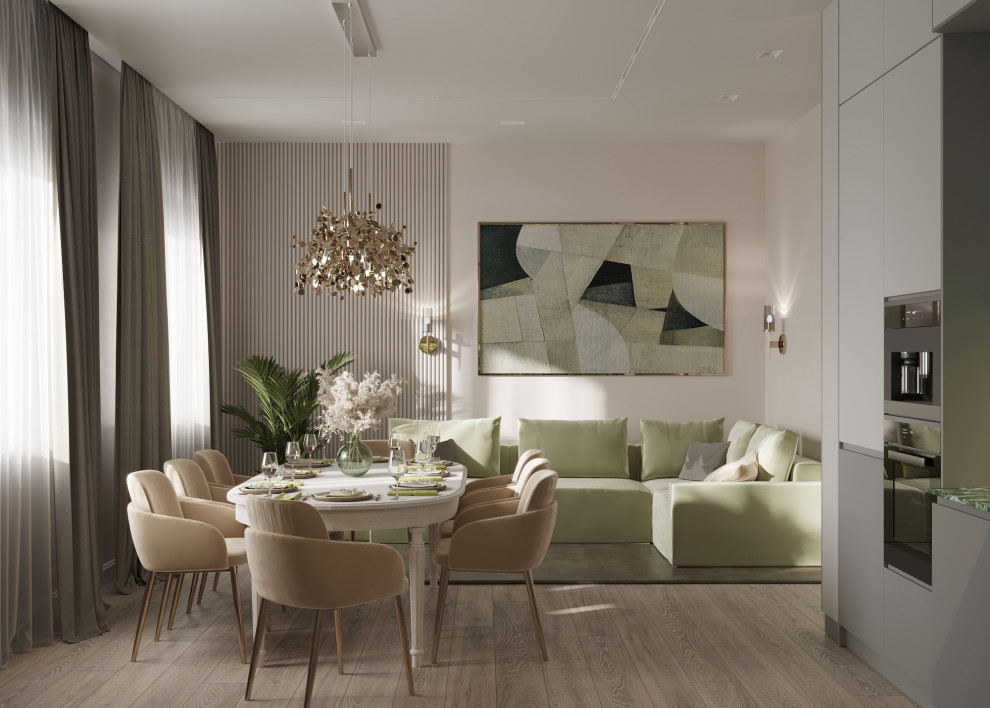 Кухня-гостиная неоклассика