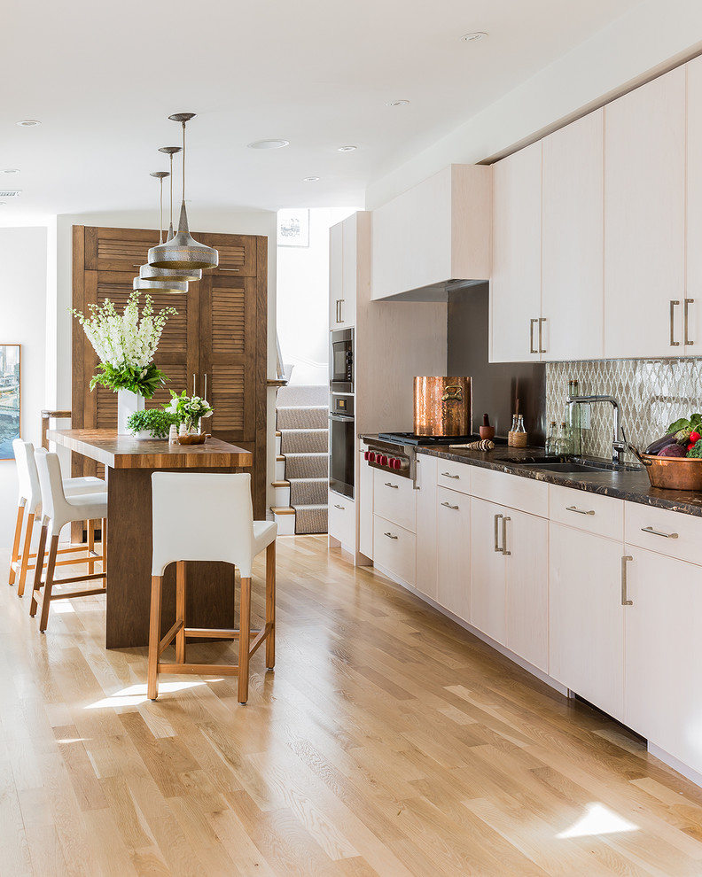 Transitional kitchen photo in Boston