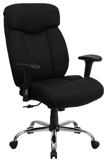 MFO 400 lb. Capacity Big & Tall Black Fabric Office Chair with Arms