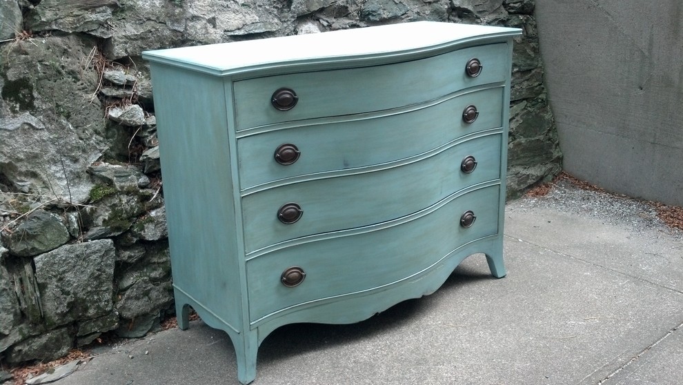 Custom Painted Dressers - French Blue with Dark Antique Wax
