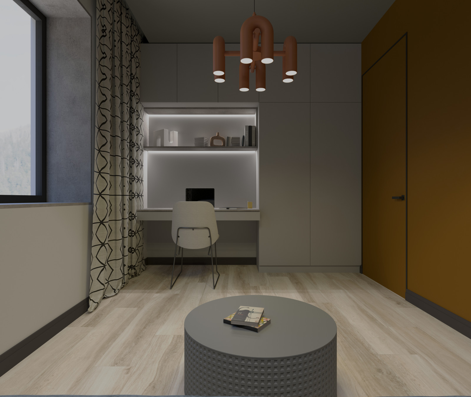 Загородный дом с ярким интерьером