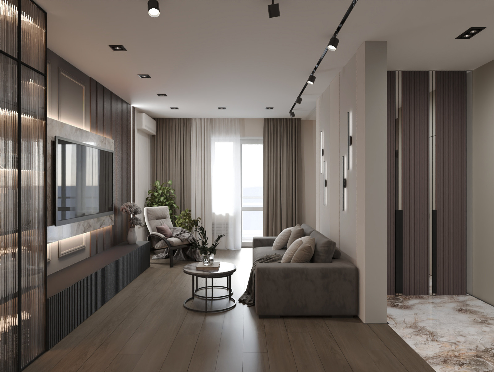 Проект интерьера в современной классике