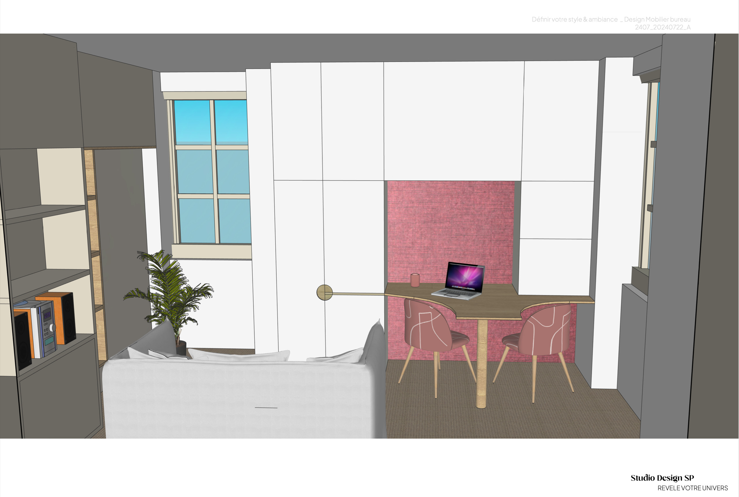 Rénovation Pièce détente / Bureau Etude aménagement et Design mobilier