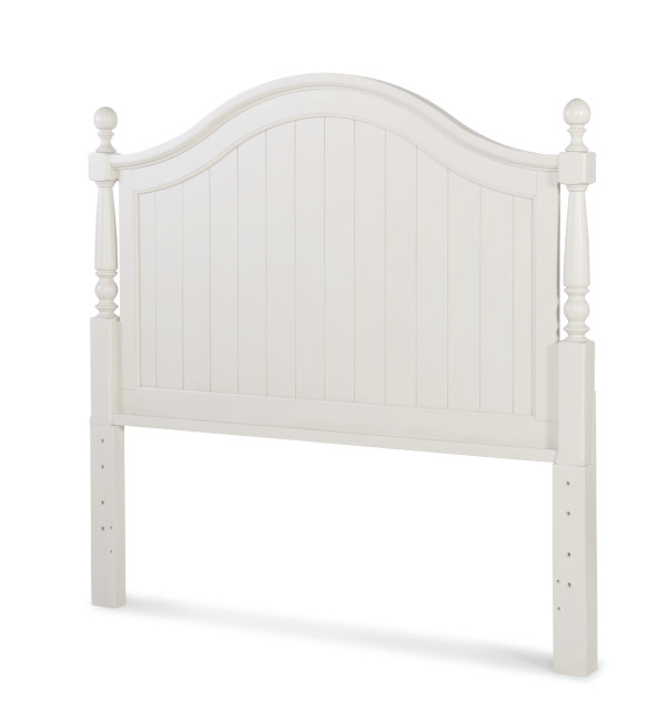 Summerset Low Poster Headboard, Full, Ivory, Full Traditional