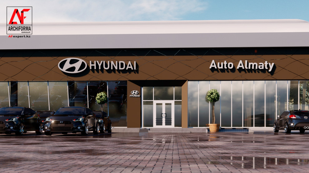 Реконструкция вхлдной группы автосалона "Нyundai"