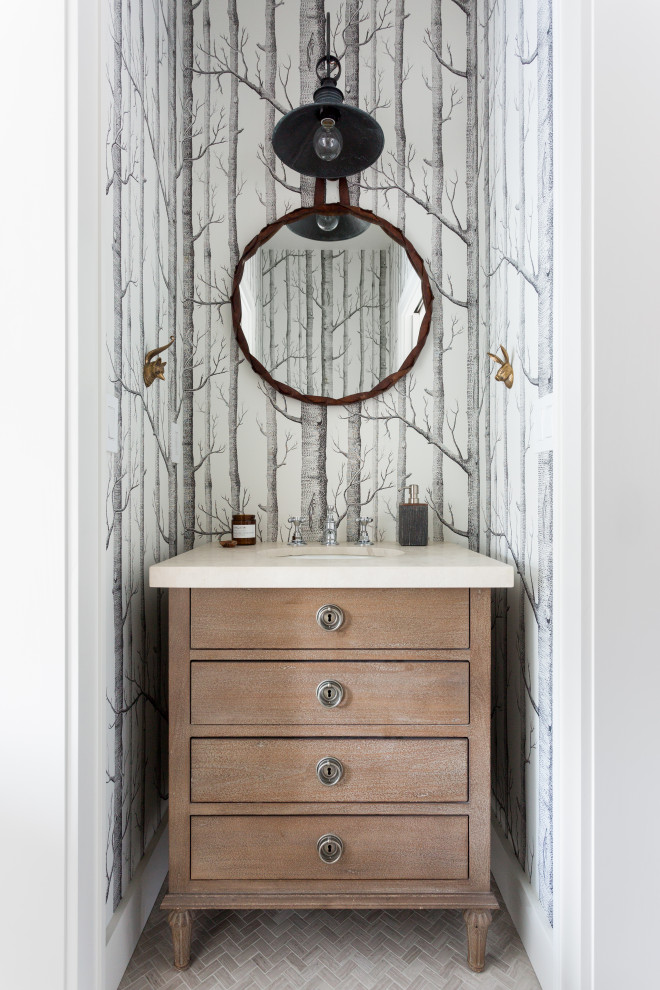 Inspiration for a beach style powder room in Los Angeles.