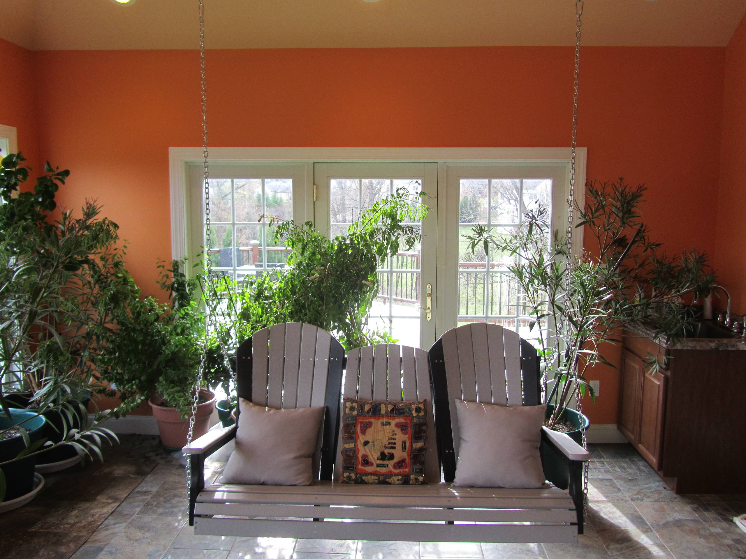 Reisterstown Sun Room with Pond and Deck