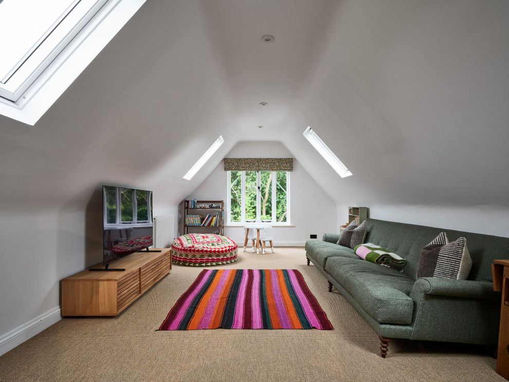 This is an example of a farmhouse games room in Gloucestershire.