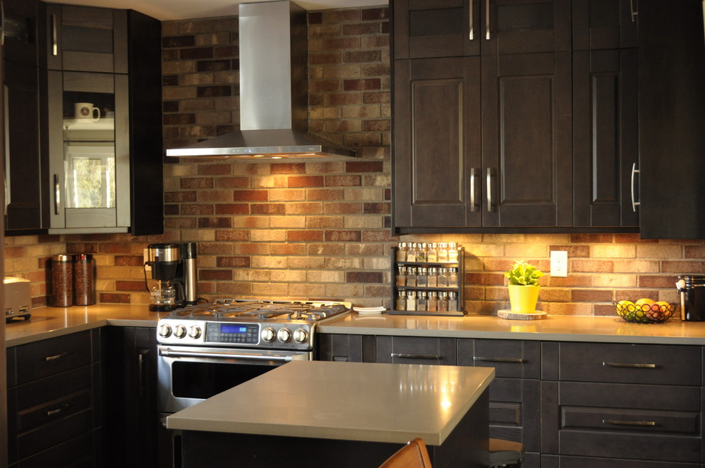 Mountain style kitchen photo in Calgary