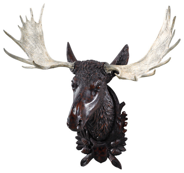 Moose Head Wall Mount - Rustic - Wall Sculptures - by Lodgeandcabins