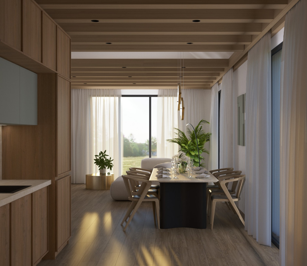 Проект загородного дома в Ленинградской области, стиль джапанди