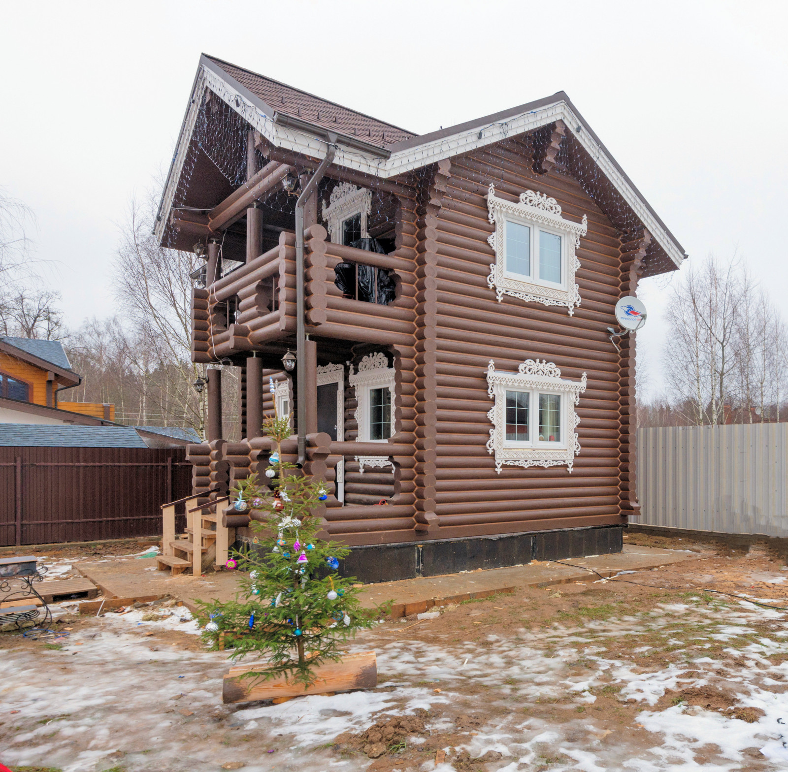 Баня из оцилидрованного бревна "Супонево"