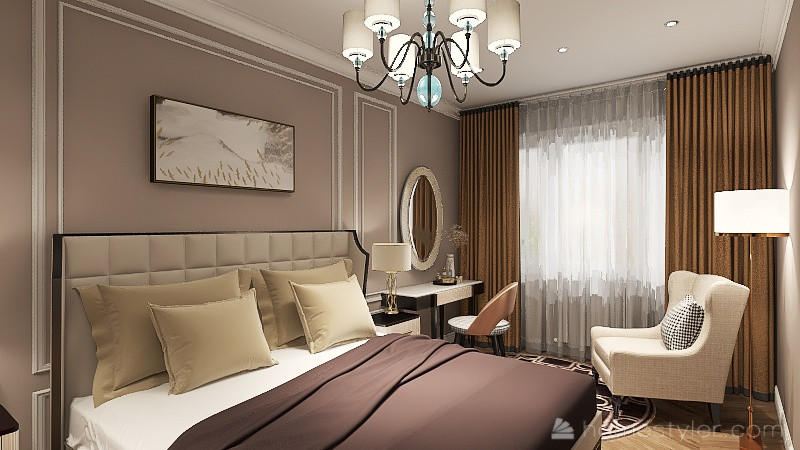 Проект  для молодой семьи в стиле неоклассика