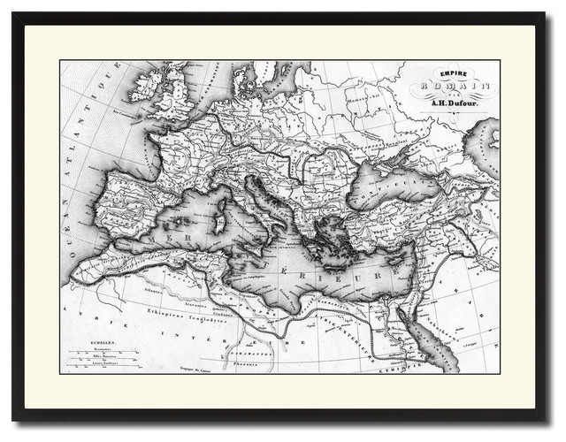 Europe, Historical Roman Empire Outdated BW Map Print Upon Canvas With Body, 28\ photo about Printable Map of Ancient Rome identified as Europe, Historical Roman Empire Previous BW Map Print Upon Canvas With Body, 28\