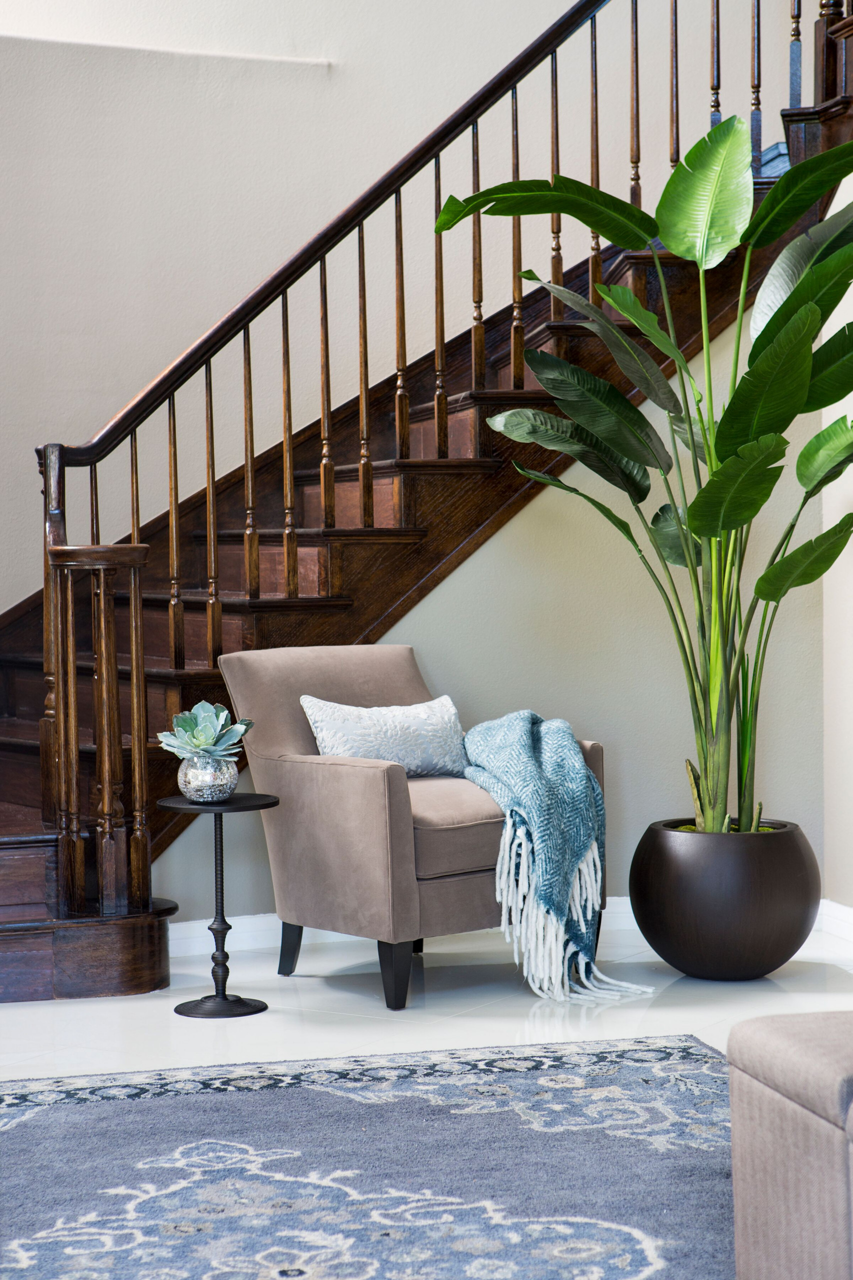 Dreamy Blue & Taupe Foyer