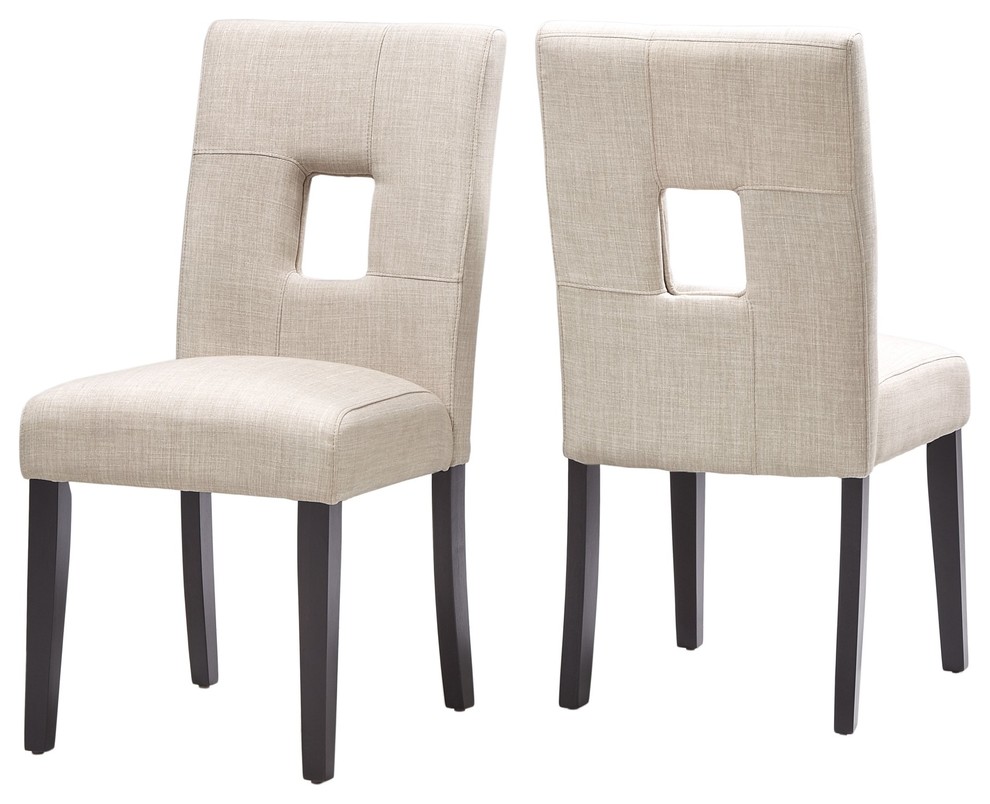 Chandler Keyhole Back Dining Chair, Set of 2 Transitional Dining