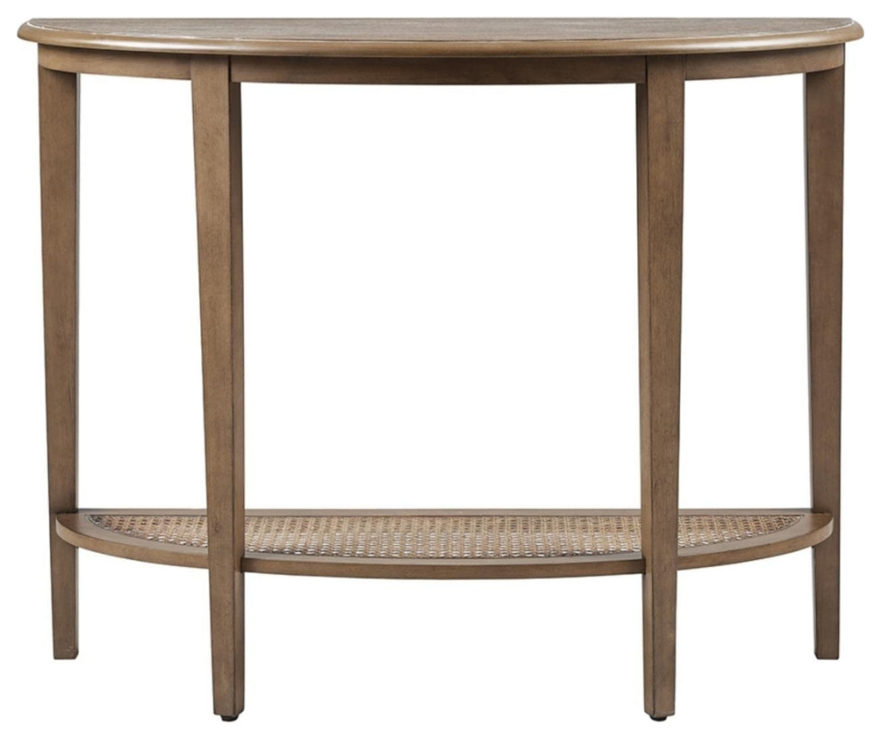 Madison Park Half Moon Console Table With Brown Finish Mp1201191 Side Tables And End Tables