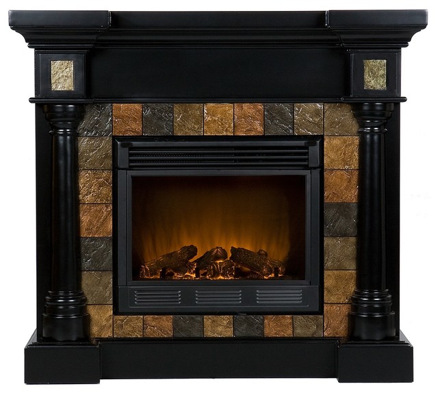 Holly and Martin Weatherford Convertible Electric Fireplace, Black