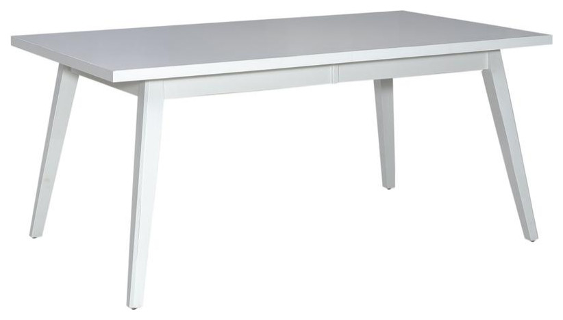 Rectangular Leg Table - White Farmhouse White - Contemporary - Dining ...