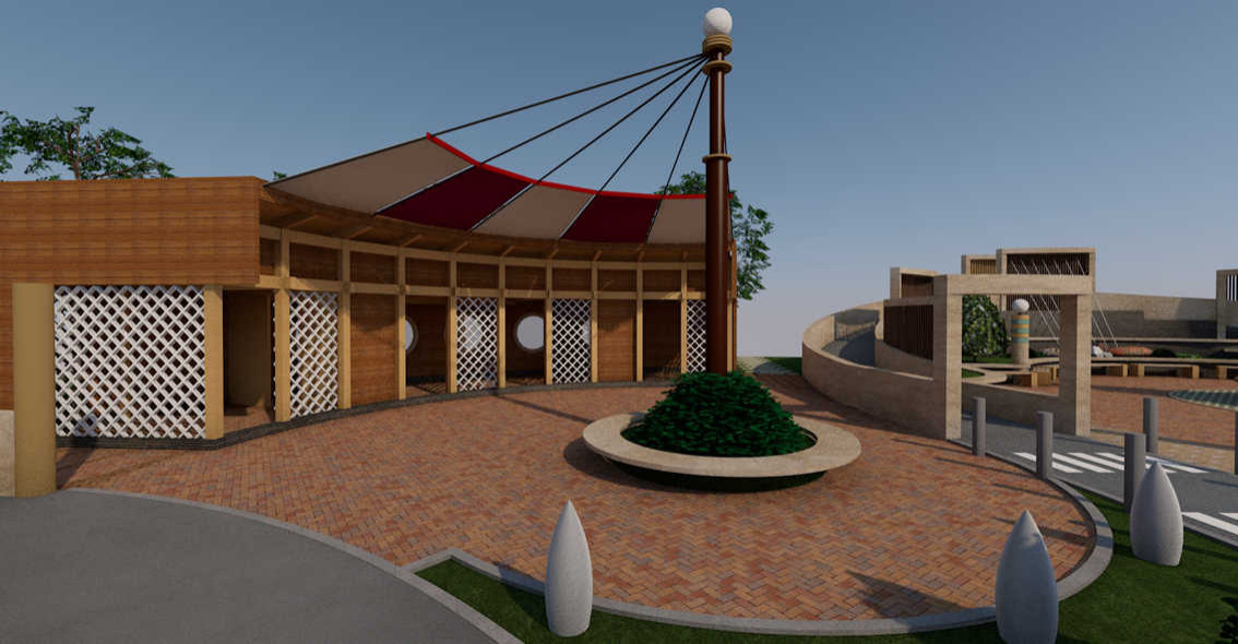 Элементы благоустройства жилого квартала