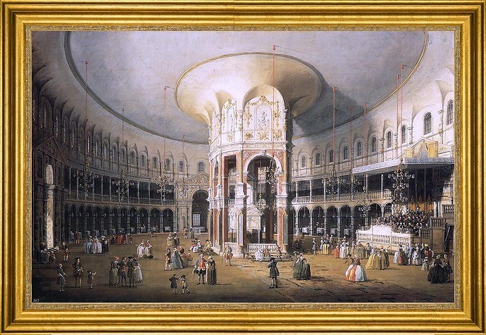 Canaletto -16"x24" Framed Canvas