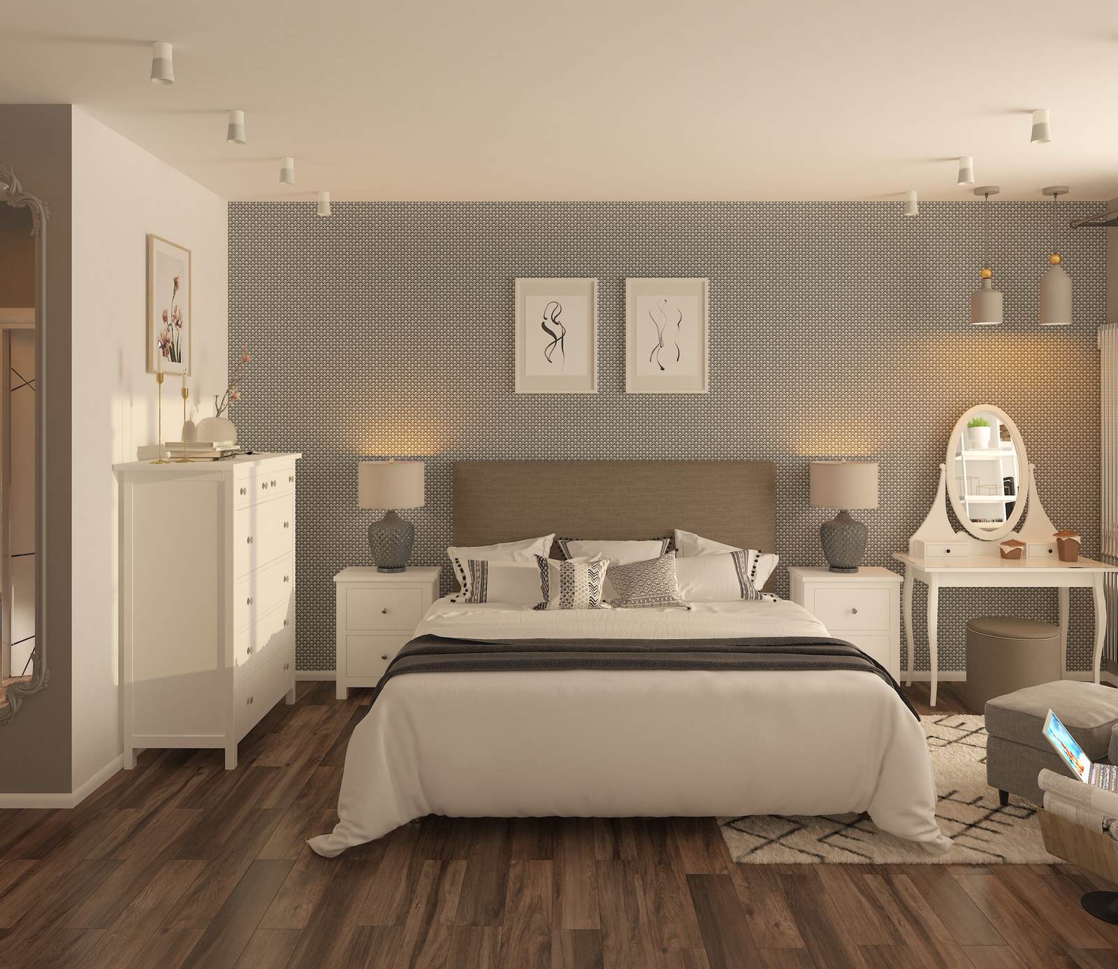 Дизайн проект квартиры для молодой девушки