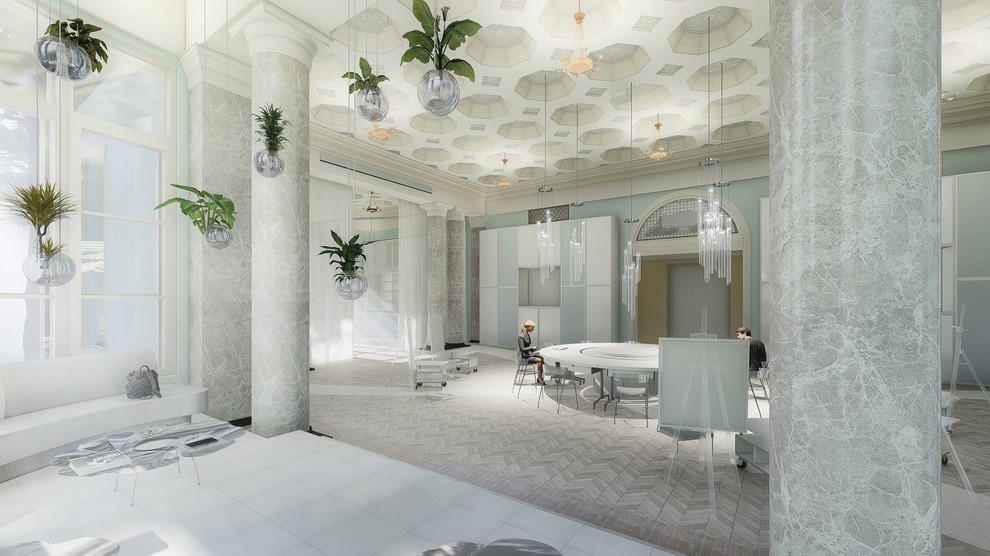 Концепция интерьеров павильона Кролиководство ВДНХ под Школу Новых искусств