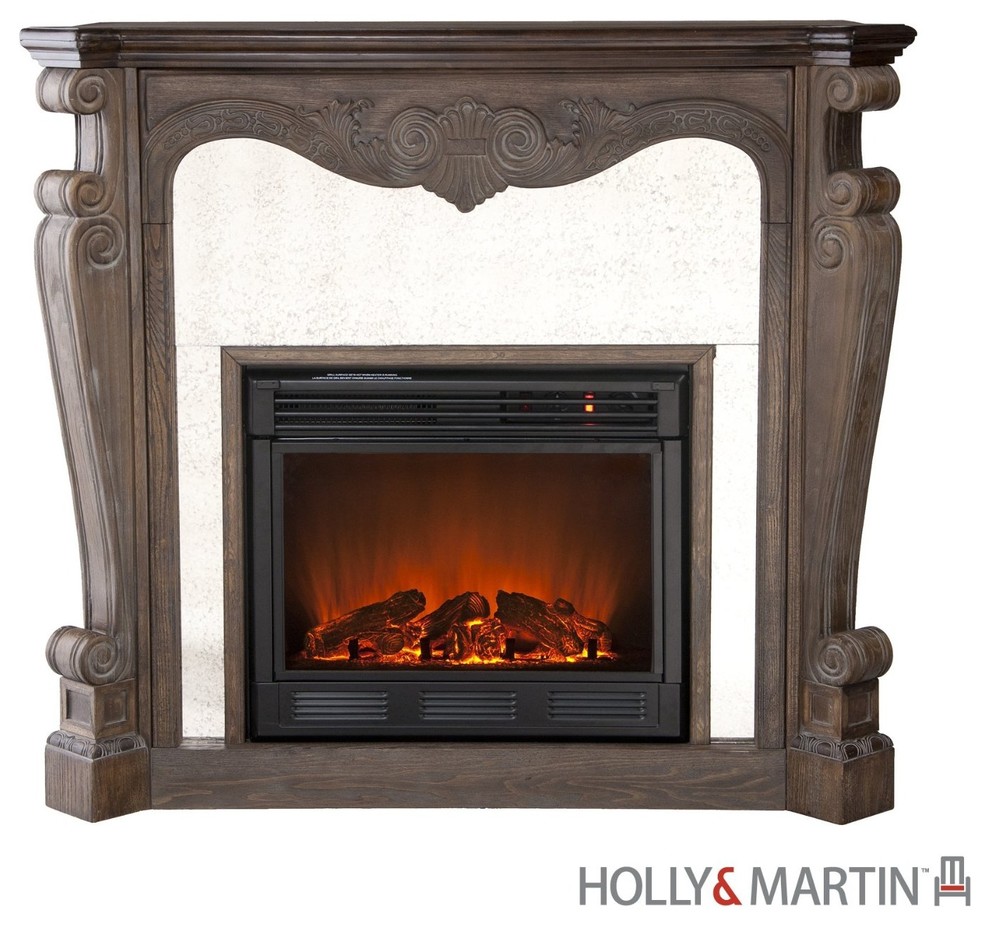 Holly and Martin Oakhurst Electric Fireplace-Burnt Oak - 37-180-023-6-25