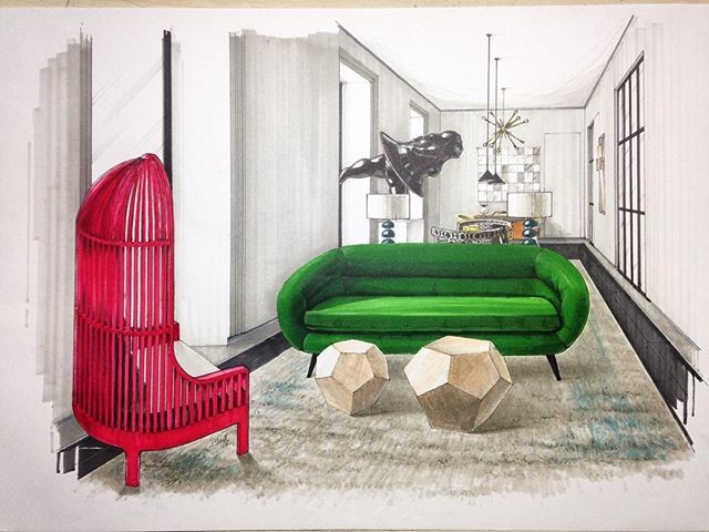 Эскизная подача интерьера для ивентеров, дизайнеров и архитекторов