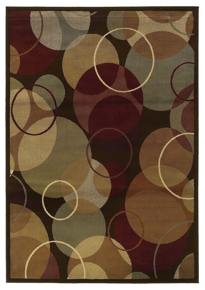 Darcy Area Rug, Rectangle, Brown-Gold, 7'10"x10'
