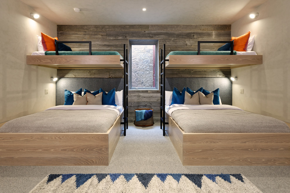 Design ideas for a contemporary guest bedroom in Denver.