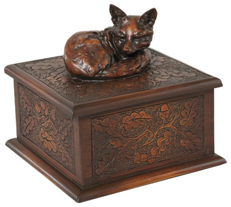 Square Box Fox Acorn Pattern Square Box With Fox - Traditional - Decorative Boxes - by ...
