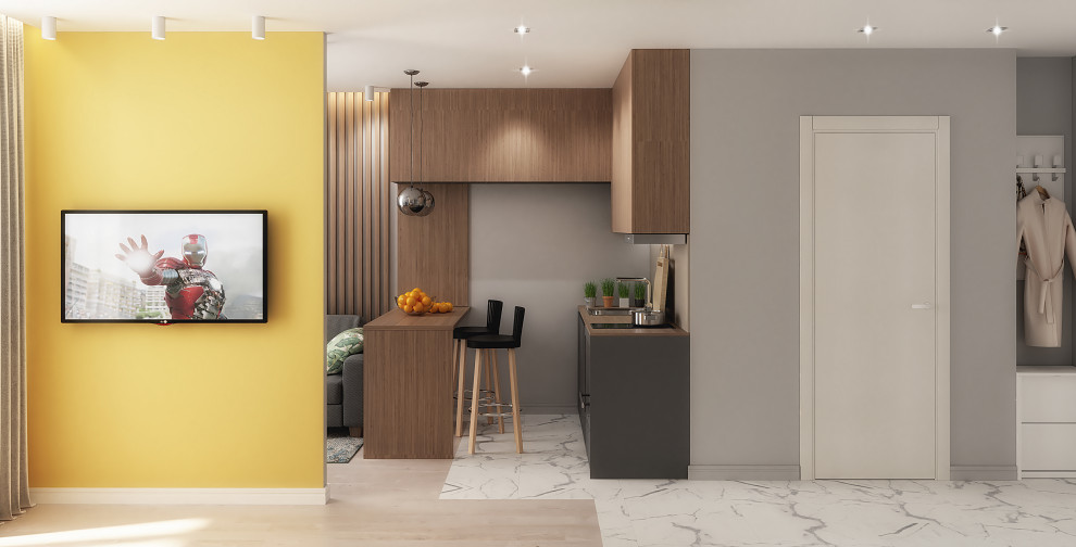 ЖК Парад планет, дизайн маленькой студии, 28 кв. м.