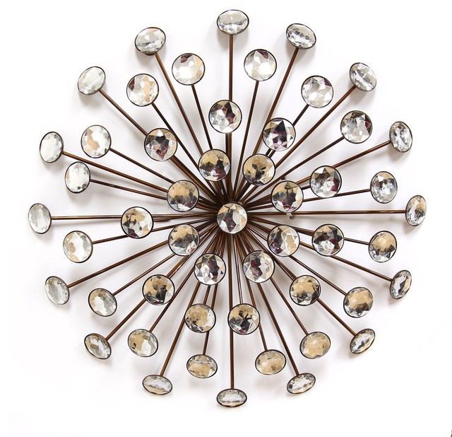 16" Acrylic Burst Wall Decor Midcentury Wall Sculptures by