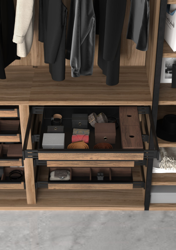 Современная гардеробная с фасадамис наполнением IPNOS