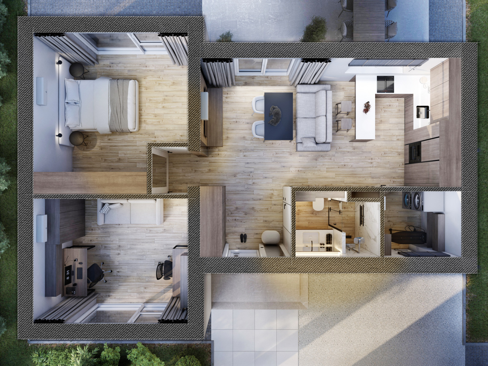 Интерьер дома 70 кв.м.