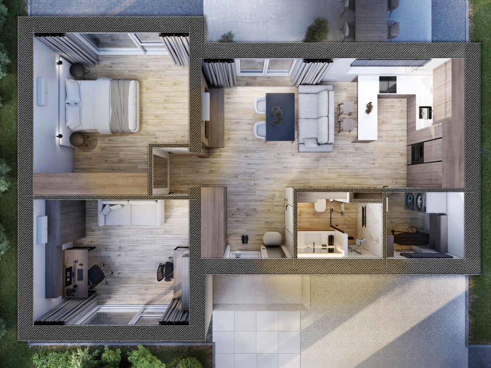 Интерьер дома 70 кв.м.