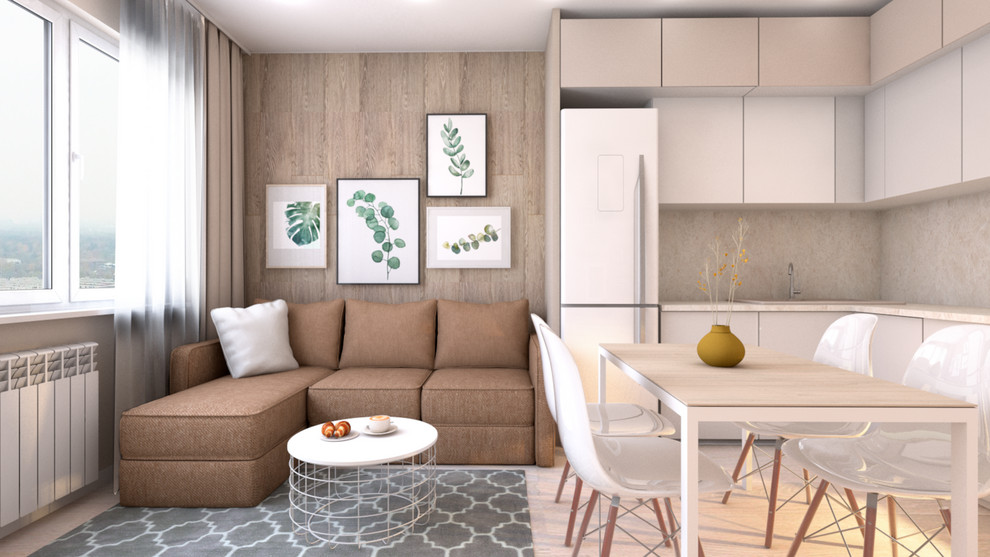 Кухня гостиная и спальня