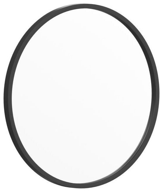 Black 20" Round Wall Mirror Contemporary Wall Mirrors by Pot
