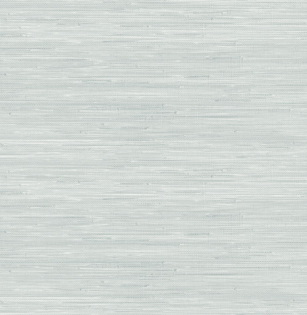 Whisper Blue Classic Faux Grasscloth Peel & Stick Wallpaper