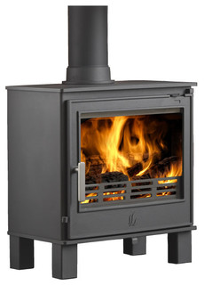 Acr Buxton Defra Multi Fuel Wood Burning Stove Black 5kw