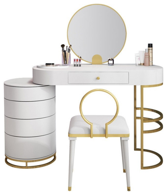 Dressing Table With Mirror And, Valentino Black Vanity Table Mirror