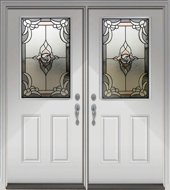 Example of a transitional entryway design in Toronto