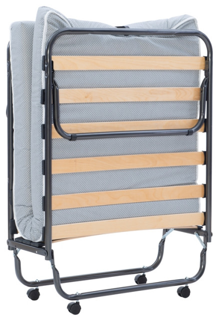 Linon Luxor Adjustable Head Folding Rollaway Bed with ...