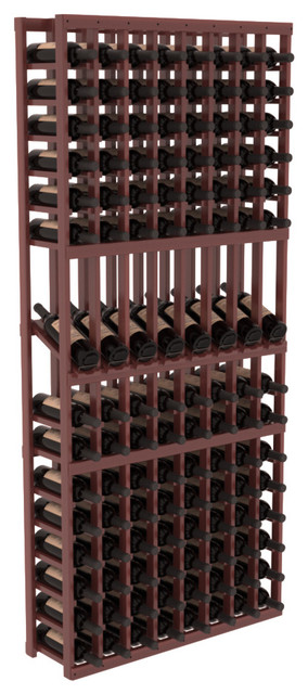 8 Column Display Row Wine Cellar Kit, Redwood, Cherry/Satin F